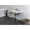 Kingston Brass 36 Carrara Marble Console Sink with Brass Legs, Marble WhiteMatte Black LMS3630MBSQ0 - alternate 6